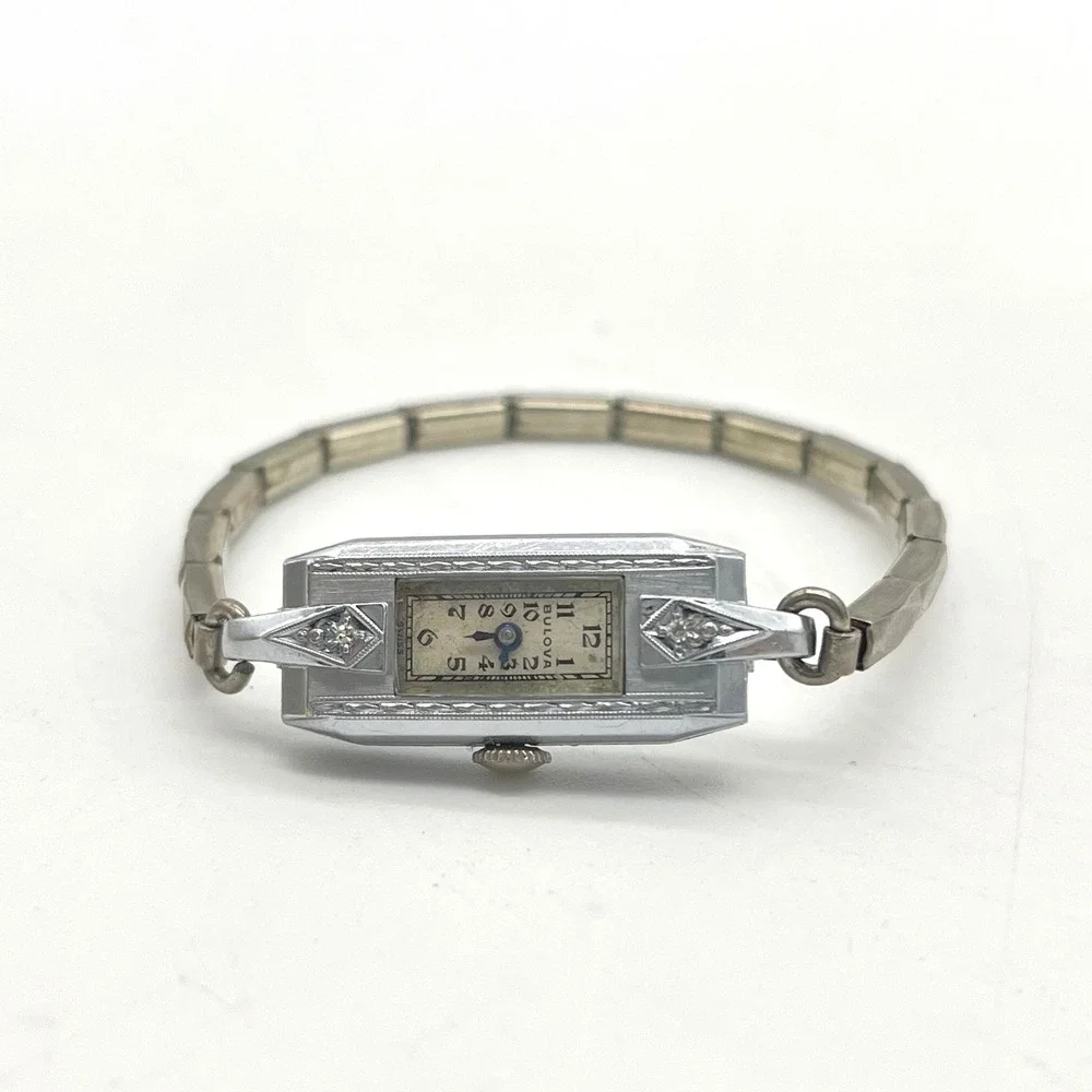 Vintage Bulova Art Deco 10K Rolled Gold Plate Watch Gold Filled Expansion Band